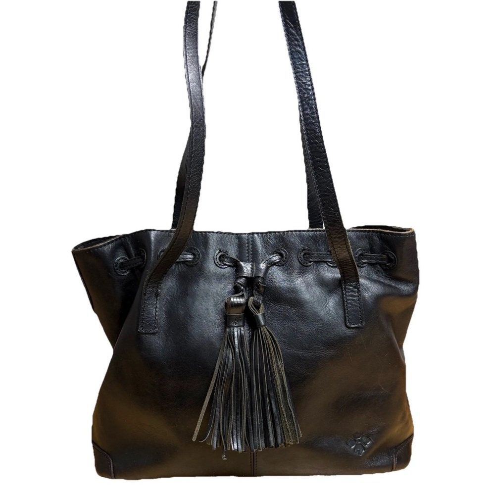 Patricia Nash Black Leather Tote Bag